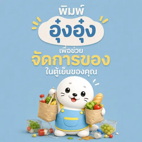 น้องอุ๋งอุ๋งพร้อมช่วยจัดการของในตู้เย็น